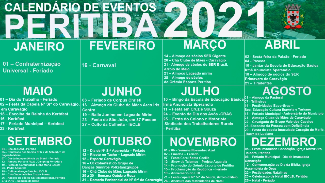 Calendário de Eventos - Maio/2021